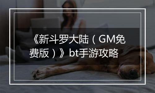《新斗罗大陆（GM免费版）》bt手游攻略