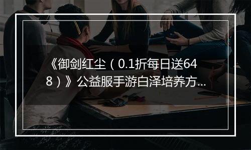 《御剑红尘（0.1折每日送648）》公益服手游白泽培养方案