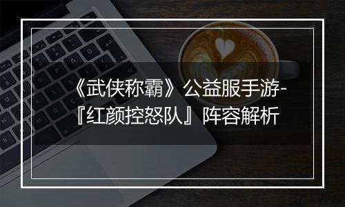 《武侠称霸》公益服手游-『红颜控怒队』阵容解析