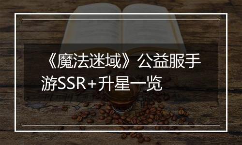 《魔法迷域》公益服手游SSR+升星一览
