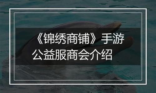 《锦绣商铺》手游公益服商会介绍