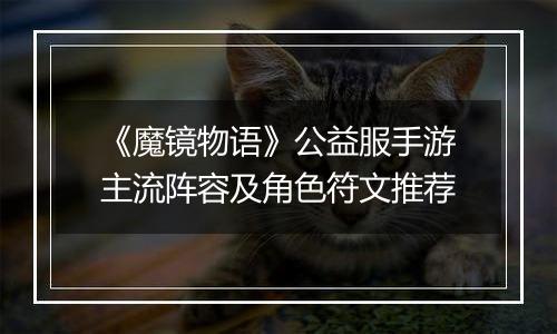 《魔镜物语》公益服手游主流阵容及角色符文推荐