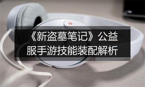 《新盗墓笔记》公益服手游技能装配解析