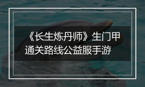 《长生炼丹师》生门甲通关路线公益服手游