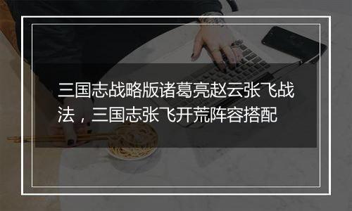 三国志战略版诸葛亮赵云张飞战法，三国志张飞开荒阵容搭配