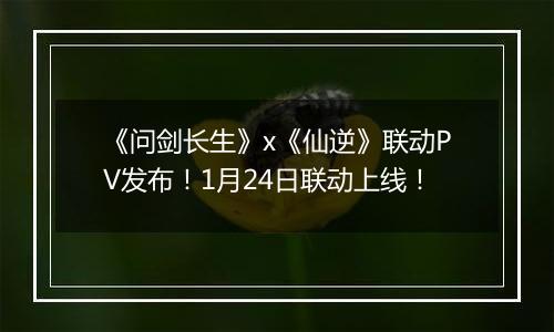 《问剑长生》x《仙逆》联动PV发布！1月24日联动上线！