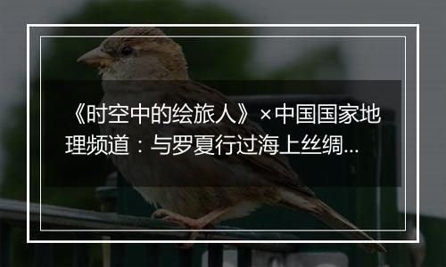《时空中的绘旅人》×中国国家地理频道：与罗夏行过海上丝绸之路，翻阅浪花谱写的神秘与温柔