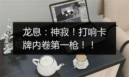 龙息：神寂！打响卡牌内卷第一枪！！
