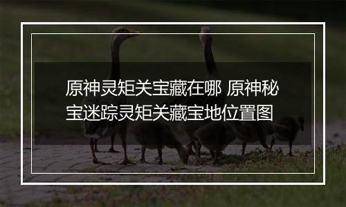 原神灵矩关宝藏在哪 原神秘宝迷踪灵矩关藏宝地位置图