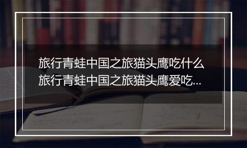 旅行青蛙中国之旅猫头鹰吃什么 旅行青蛙中国之旅猫头鹰爱吃食物一览