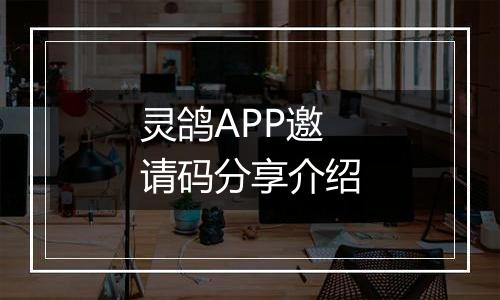 灵鸽APP邀请码分享介绍