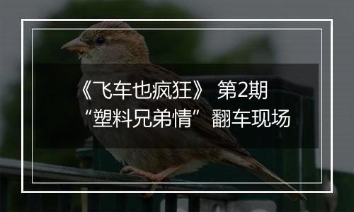 《飞车也疯狂》 第2期 “塑料兄弟情”翻车现场