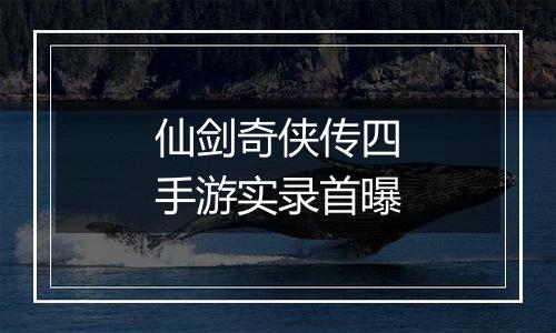 仙剑奇侠传四手游实录首曝