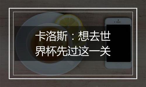 卡洛斯：想去世界杯先过这一关