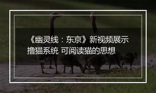《幽灵线：东京》新视频展示撸猫系统 可阅读猫的思想