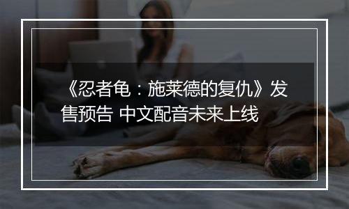 《忍者龟：施莱德的复仇》发售预告 中文配音未来上线