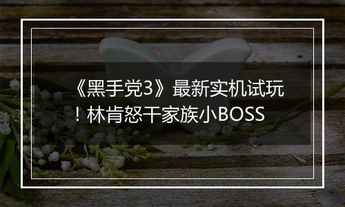 《黑手党3》最新实机试玩！林肯怒干家族小BOSS