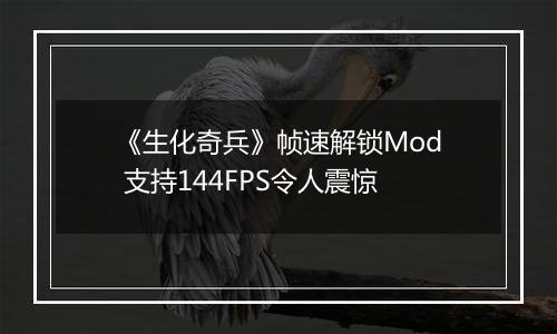 《生化奇兵》帧速解锁Mod 支持144FPS令人震惊