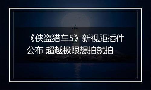 《侠盗猎车5》新视距插件公布 超越极限想拍就拍