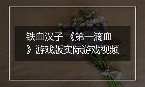 铁血汉子 《第一滴血》游戏版实际游戏视频