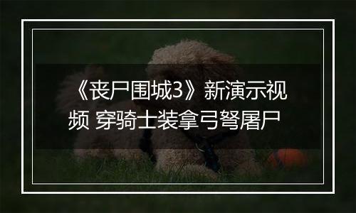 《丧尸围城3》新演示视频 穿骑士装拿弓弩屠尸