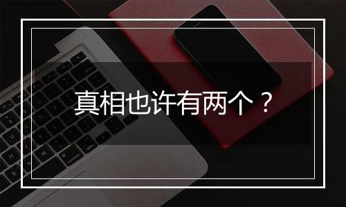 真相也许有两个？