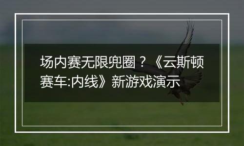 场内赛无限兜圈？《云斯顿赛车:内线》新游戏演示