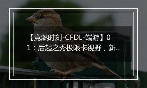 【竞燃时刻-CFDL-端游】01：后起之秀极限卡视野，新秀连斩四人！