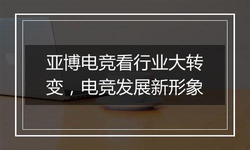亚博电竞看行业大转变，电竞发展新形象