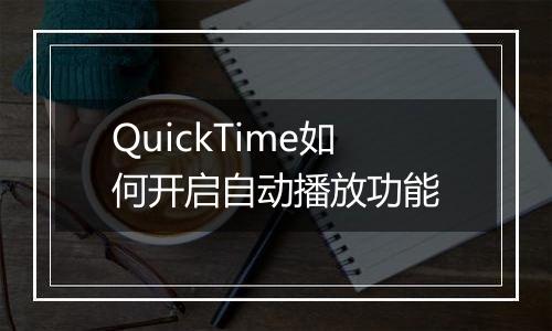 QuickTime如何开启自动播放功能