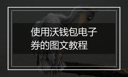 使用沃钱包电子券的图文教程