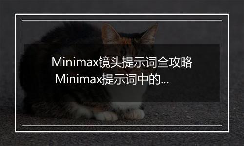 Minimax镜头提示词全攻略 Minimax提示词中的镜头语言描述指南
