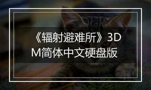 《辐射避难所》3DM简体中文硬盘版