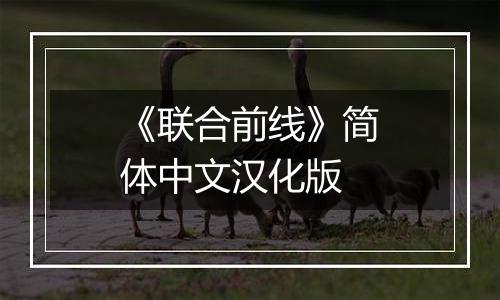 《联合前线》简体中文汉化版