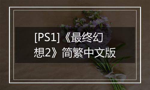 [PS1]《最终幻想2》简繁中文版