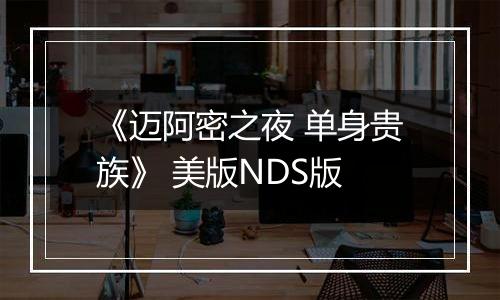 《迈阿密之夜 单身贵族》 美版NDS版