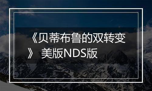 《贝蒂布鲁的双转变》 美版NDS版