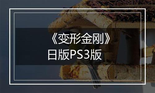 《变形金刚》日版PS3版